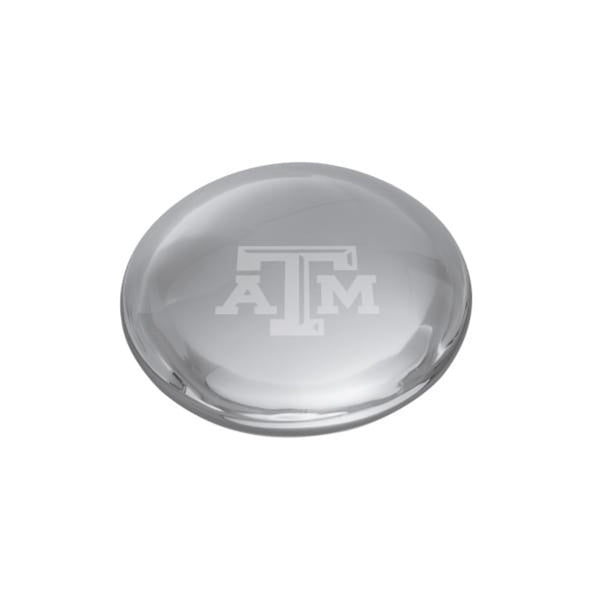 Texas A&amp;M Glass Dome Paperweight by Simon Pearce Shot #1