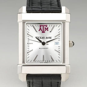 Texas A&amp;M Men&#39;s Collegiate Watch with Leather Strap Shot #1