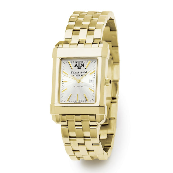 Texas A&amp;M Men&#39;s Gold Watch with 2-Tone Dial &amp; Bracelet at M.LaHart &amp; Co. Shot #2