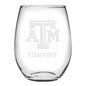 Texas A&M Stemless Wine Glasses Made in the USA - Set of 4 Shot #1