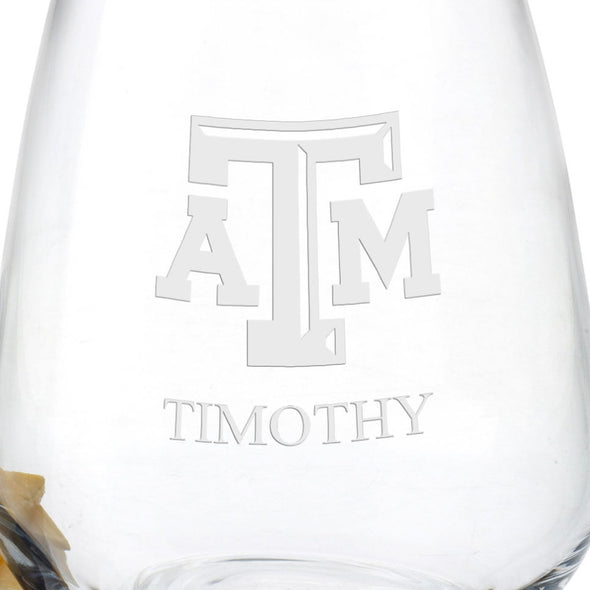 Texas A&amp;M Stemless Wine Glasses - Set of 4 Shot #3