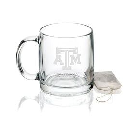 Texas A&amp;M University 13 oz Glass Coffee Mug Shot #1
