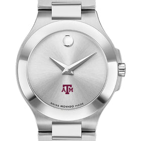 Texas A&amp;M Women&#39;s Movado Collection Stainless Steel Watch with Silver Dial Shot #1