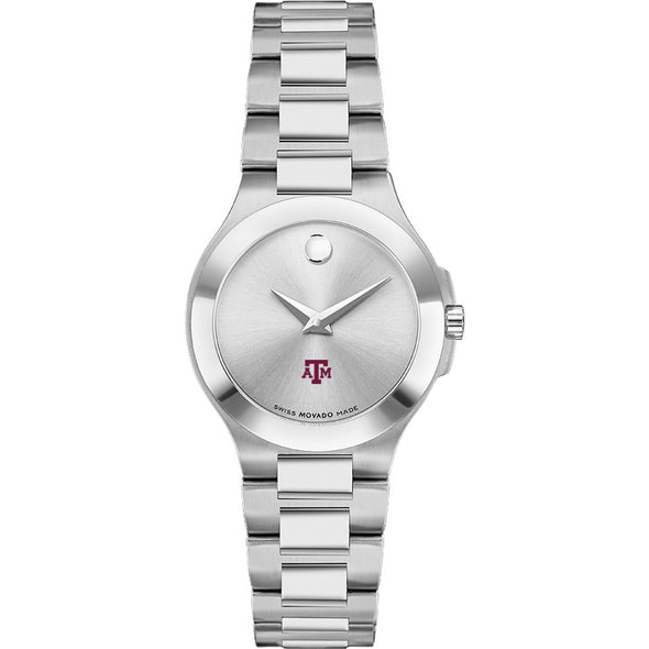 Texas A&amp;M Women&#39;s Movado Collection Stainless Steel Watch with Silver Dial Shot #2