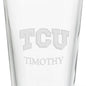 Texas Christian University 16 oz Pint Glass- Set of 4 Shot #3