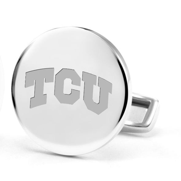Texas Christian University Cufflinks in Sterling Silver Shot #2