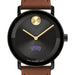 Texas Christian University Men's Movado BOLD with Cognac Leather Strap