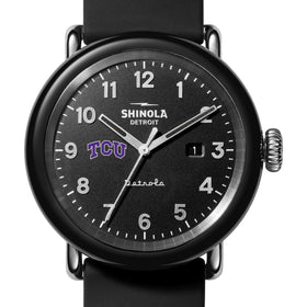 Texas Christian University Shinola Watch, The Detrola 43mm Black Dial at M.LaHart &amp; Co. Shot #1