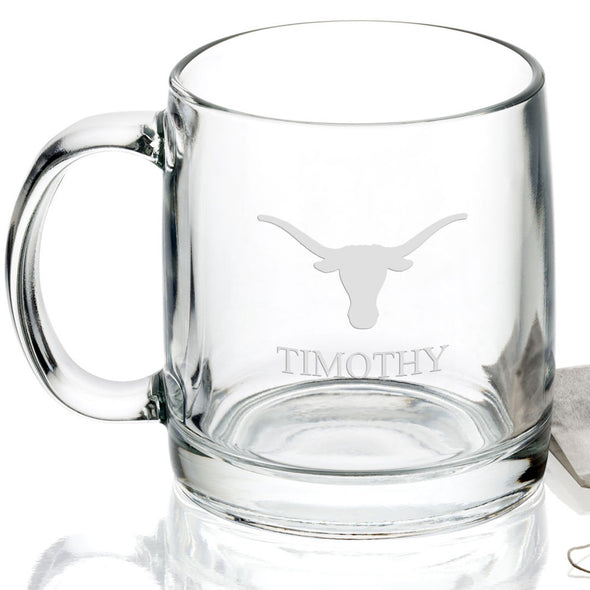 Texas Longhorns 13 oz Glass Coffee Mug Shot #2