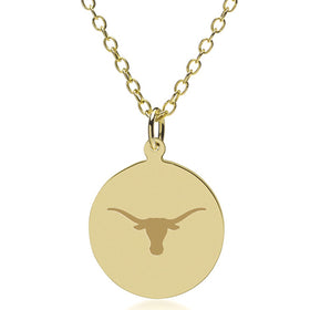 Texas Longhorns 14K Gold Pendant &amp; Chain Shot #1
