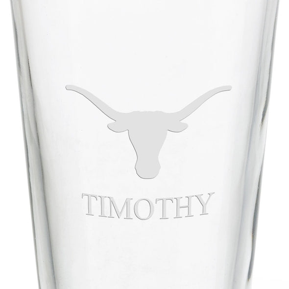 Texas Longhorns 16 oz Pint Glass- Set of 2 Shot #3