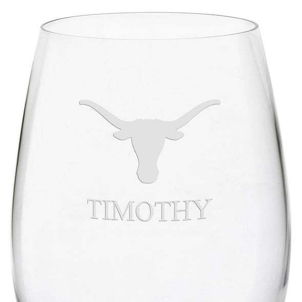 Texas Longhorns Red Wine Glasses - Set of 4 Shot #3