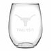 Texas Longhorns Stemless Wine Glasses Made in the USA - Set of 2