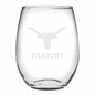 Texas Longhorns Stemless Wine Glasses Made in the USA - Set of 2 Shot #1