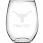 Texas Longhorns Stemless Wine Glasses Made in the USA - Set of 4 Shot #2