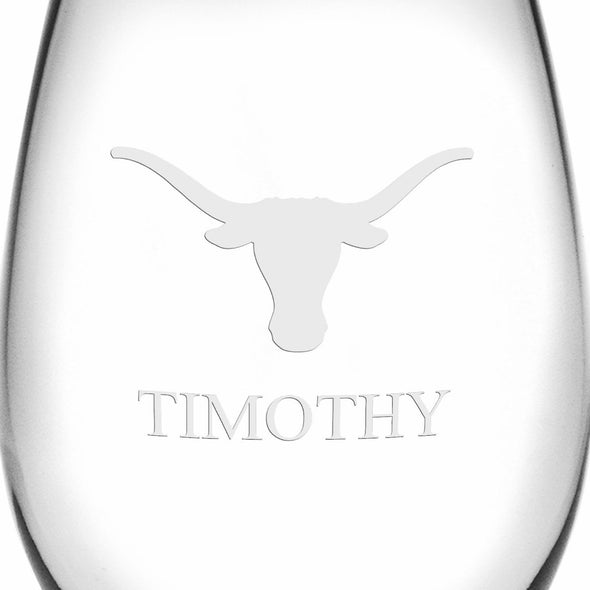 Texas Longhorns Stemless Wine Glasses Made in the USA - Set of 4 Shot #3
