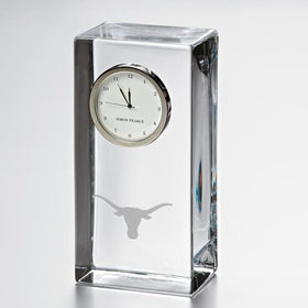 Texas Longhorns Tall Glass Desk Clock by Simon Pearce Shot #1