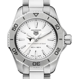 Texas Longhorns Women&#39;s TAG Heuer Steel Aquaracer with Silver Dial Shot #1