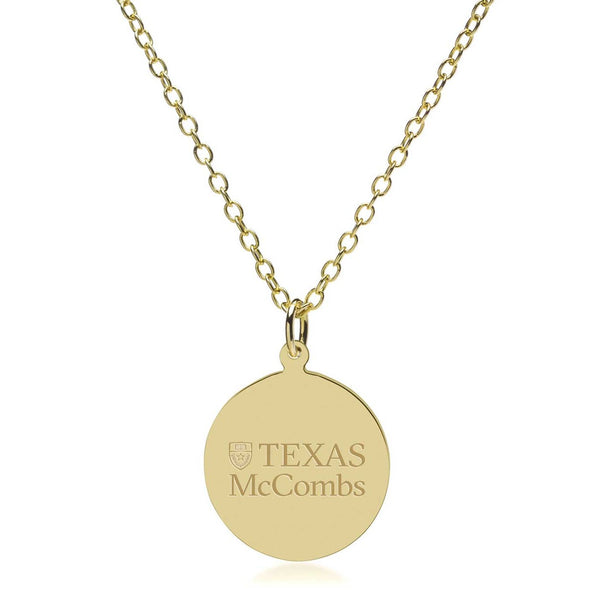 Texas McCombs 18K Gold Pendant &amp; Chain Shot #2