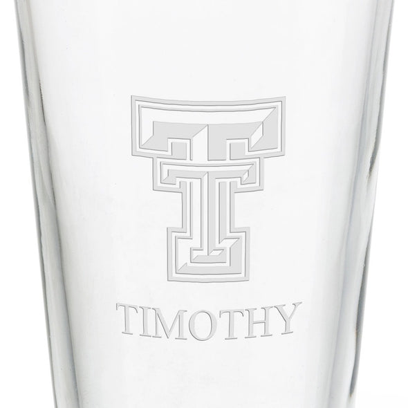 Texas Tech 16 oz Pint Glass- Set of 4 Shot #3