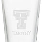Texas Tech 16 oz Pint Glass- Set of 4 Shot #3