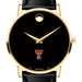 Texas Tech Men's Movado Gold Museum Classic Leather