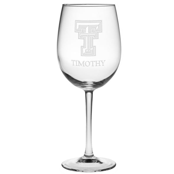 Texas Tech Red Wine Glasses - Set of 2 - Made in the USA Shot #2