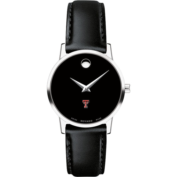 Texas Tech Women&#39;s Movado Museum with Leather Strap Shot #2