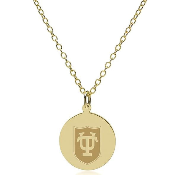 Tulane 18K Gold Pendant &amp; Chain Shot #2