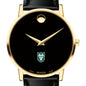 Tulane Men's Movado Gold Museum Classic Leather Shot #1