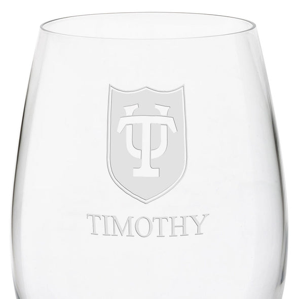Tulane Red Wine Glasses - Set of 4 Shot #3