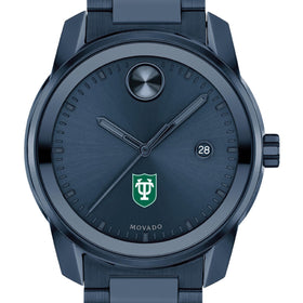 Tulane University Men&#39;s Movado BOLD Blue Ion with Date Window Shot #1
