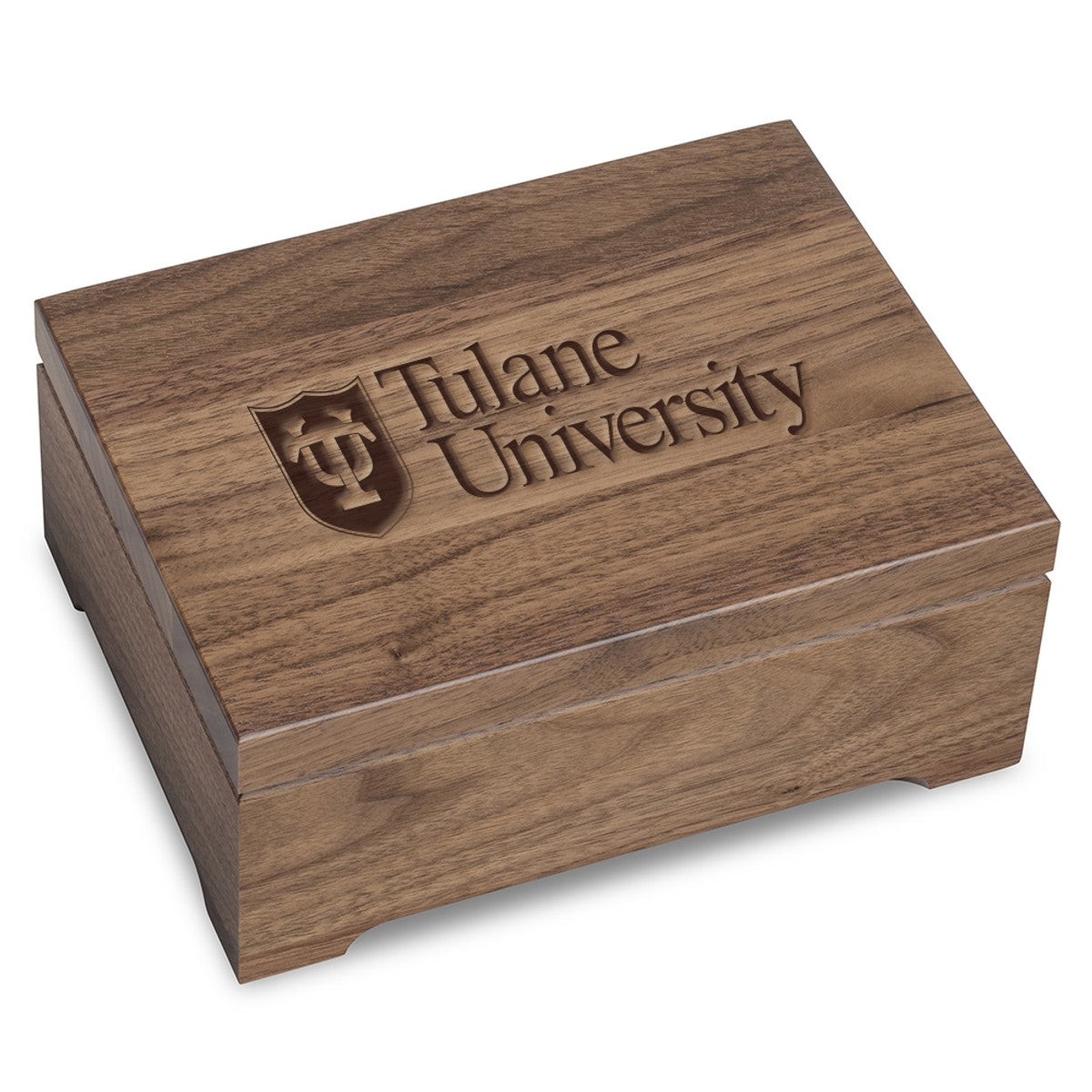 Tulane University Solid Walnut Desk Box Graduation Gift Selection M