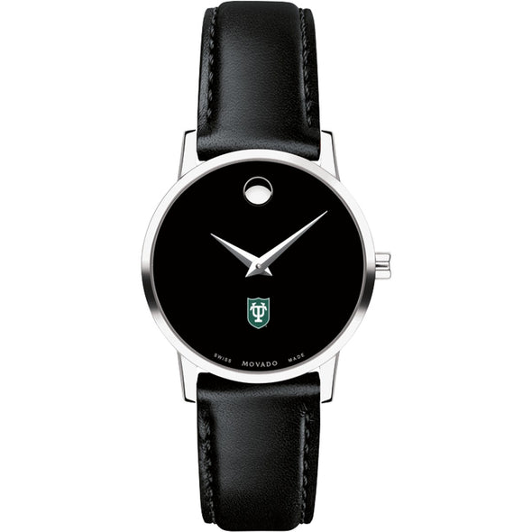 Tulane Women&#39;s Movado Museum with Leather Strap Shot #2