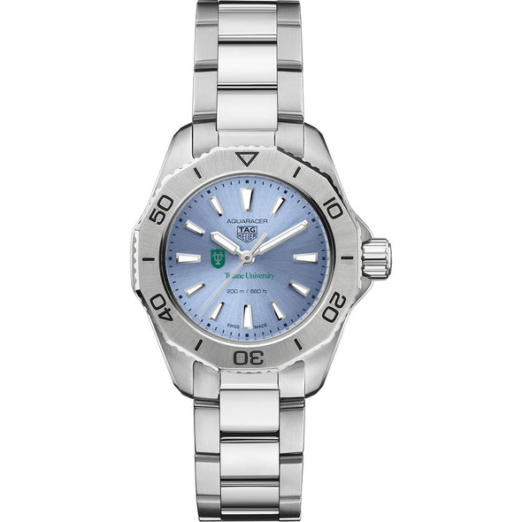 Tulane Women&#39;s TAG Heuer Steel Aquaracer with Blue Sunray Dial Shot #2