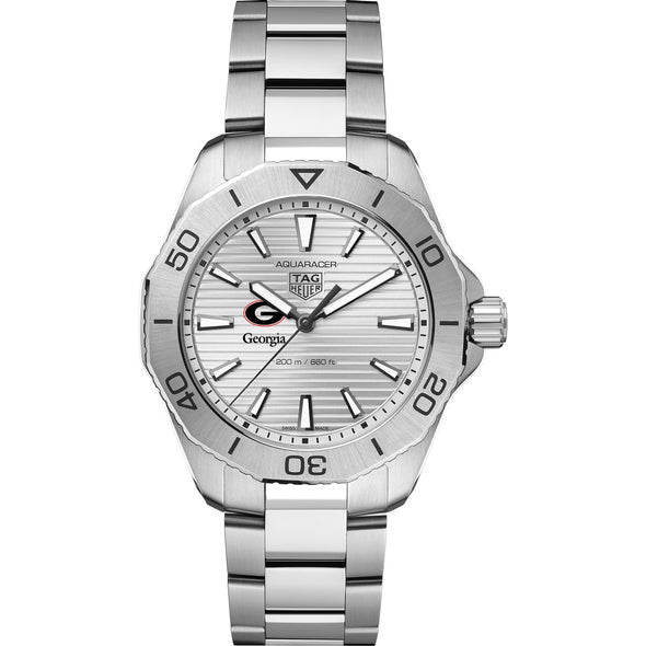 UGA Men&#39;s TAG Heuer Steel Aquaracer with Silver Dial Shot #2