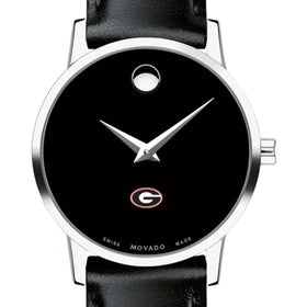 UGA Women&#39;s Movado Museum with Leather Strap Shot #1