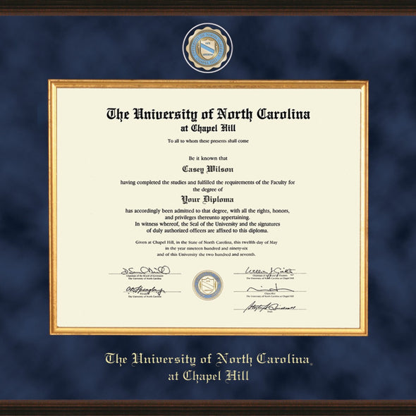 UNC Excelsior Diploma Frame Shot #2
