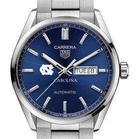 UNC Men&#39;s TAG Heuer Carrera with Blue Dial &amp; Day-Date Window Shot #1