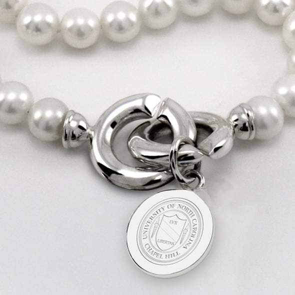 UNC Pearl Necklace with Sterling Silver Charm Shot #2