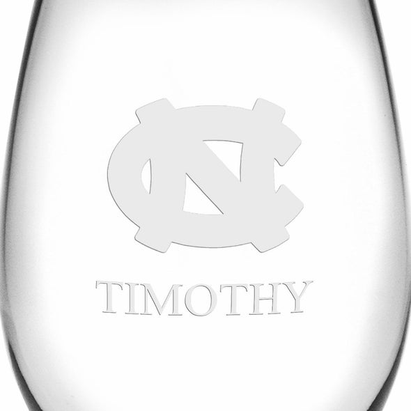 UNC Stemless Wine Glasses Made in the USA - Set of 2 Shot #3
