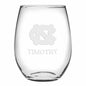 UNC Stemless Wine Glasses Made in the USA - Set of 4 Shot #1