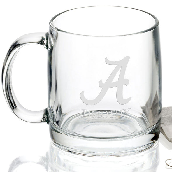 University of Alabama 13 oz Glass Coffee Mug Shot #2