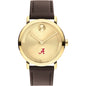 University of Alabama Men's Movado BOLD Gold with Chocolate Leather Strap Shot #2
