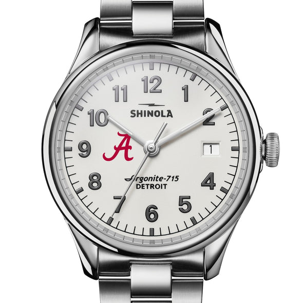 University of Alabama Shinola Watch, The Vinton 38 mm Alabaster Dial at M.LaHart &amp; Co. Shot #1