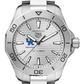 University of Kentucky Men&#39;s TAG Heuer Steel Aquaracer with Silver Dial Shot #1