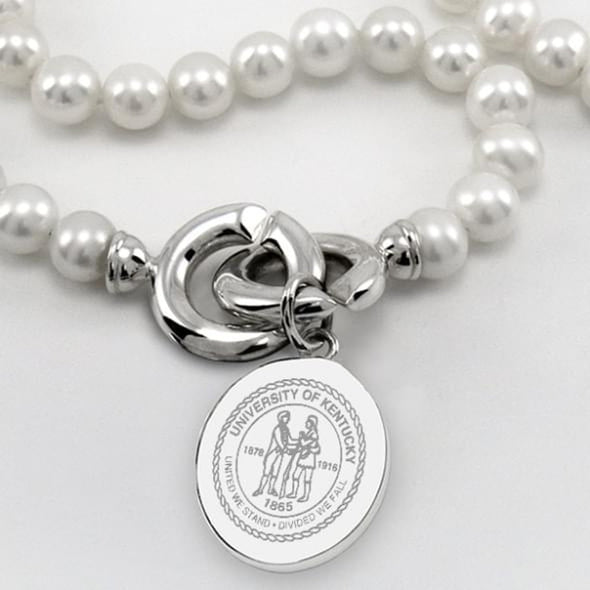 University of Kentucky Pearl Necklace with Sterling Silver Charm Shot #2