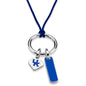 University of Kentucky Silk Necklace with Enamel Charm & Sterling Silver Tag Shot #2
