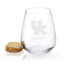 University of Kentucky Stemless Wine Glasses - Set of 4 Shot #1