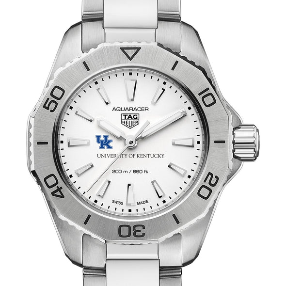 University of Kentucky Women&#39;s TAG Heuer Steel Aquaracer with Silver Dial Shot #1